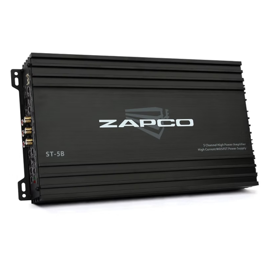 ZAPCO ST-5B 5-kanałowy wzmacniacz klasy AB 4Ω: 4 x 70 W + 1 x 250 W RMS